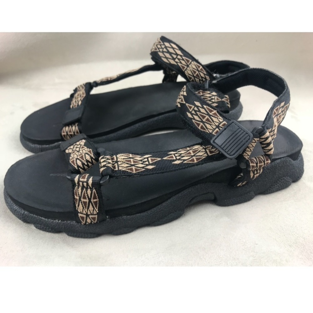 EDDIE Bauer Sport Hike Sandals Blk/Tan Sz12